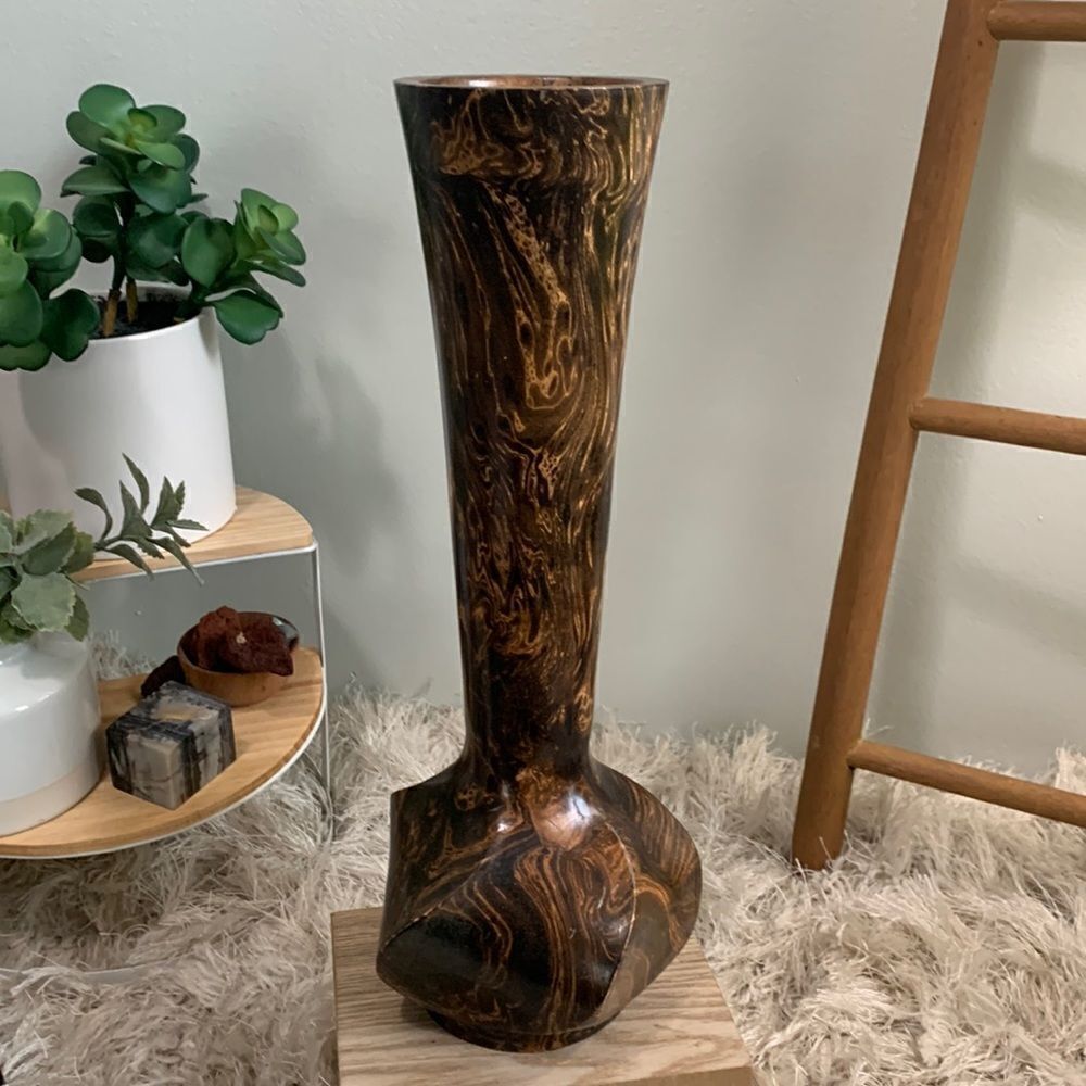 Wooden Vase Made In Thailand‎